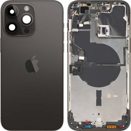 Apple iPhone 14 Pro Max Cubierta de batería, Con funda intermedia, Negro (Negro espacial), Swap