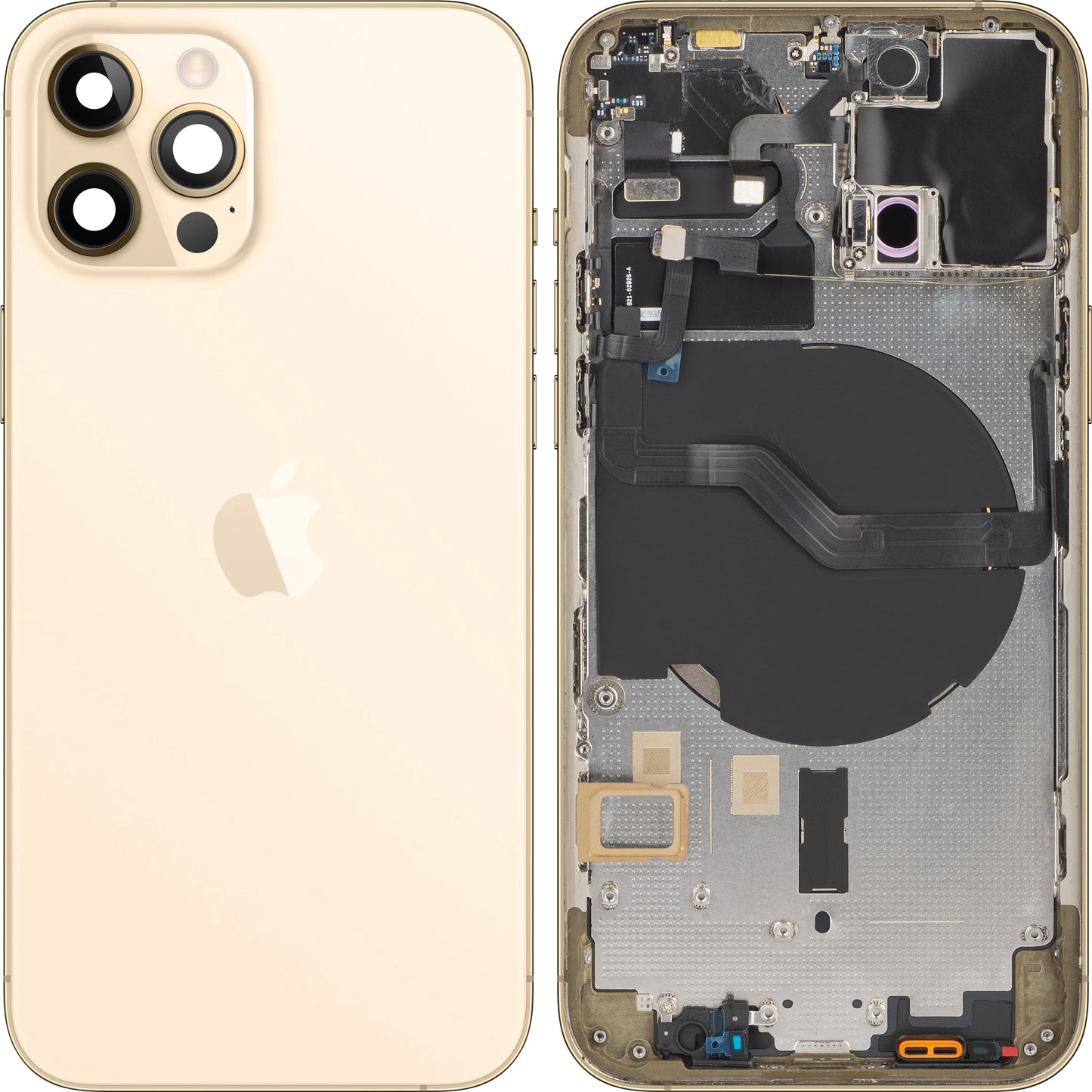 Cubierta de la batería del iPhone 12 Pro de Apple, con media funda, dorada, Swap 