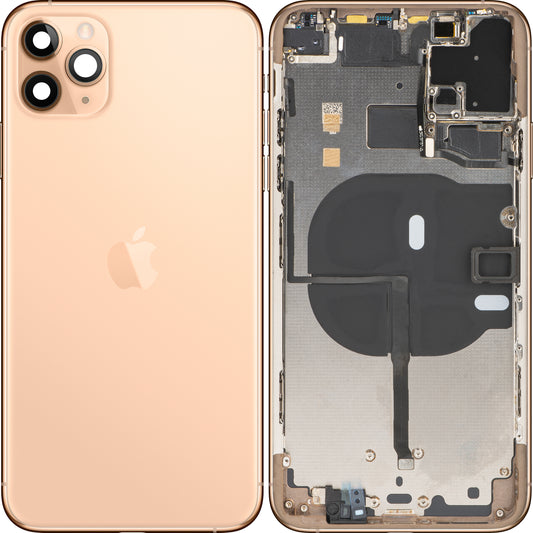 Apple iPhone 11 Pro Max Cubierta de la Batería, Con Media Funda, Oro, Swap 