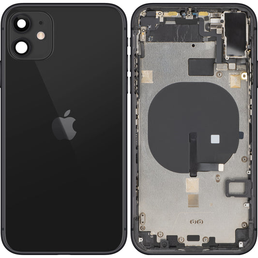 Tapa de la batería del Apple iPhone 11, con funda intermedia, negra, Swap 