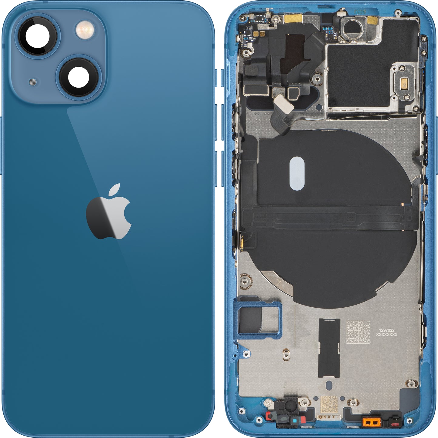 Tapa de Batería Apple iPhone 13 mini, Con Carcasa Central, Azul, Swap