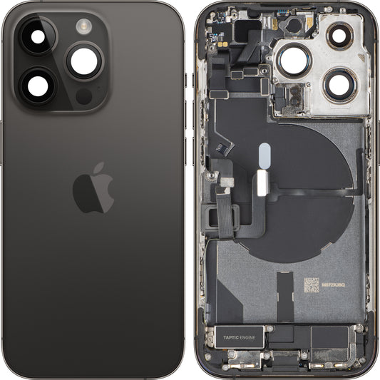 Tapa de Batería Apple iPhone 14 Pro, Con Carcasa Central, Piezas Completas, Negro (Space Black), Swap