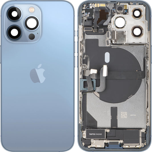 Tapa de Batería Apple iPhone 13 Pro, Con Carcasa Central, Piezas Completas, Azul (Sierra Blue), Intercambio