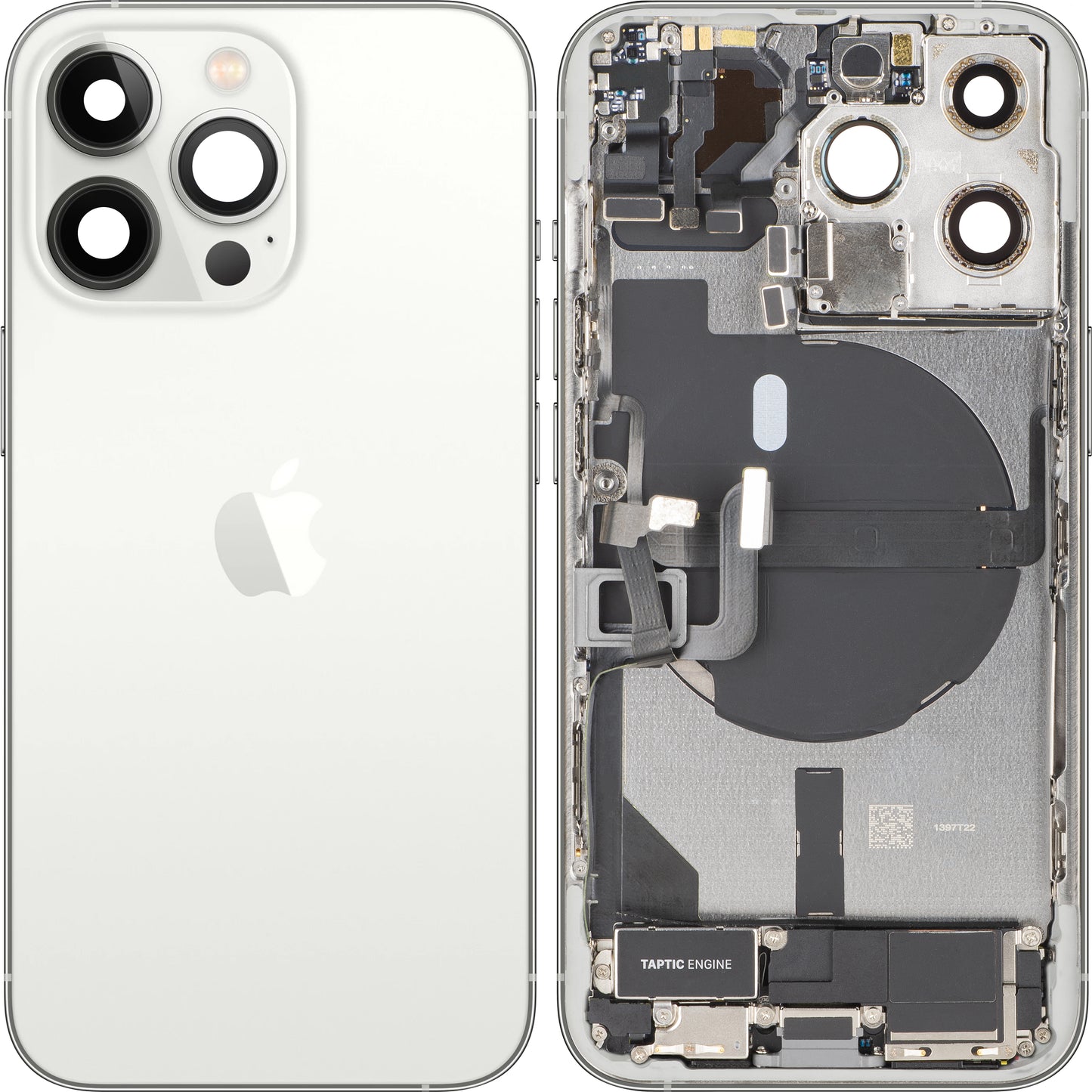 Tapa de Batería Apple iPhone 13 Pro, Con Carcasa Central, Piezas Completas, Plateado, Swap