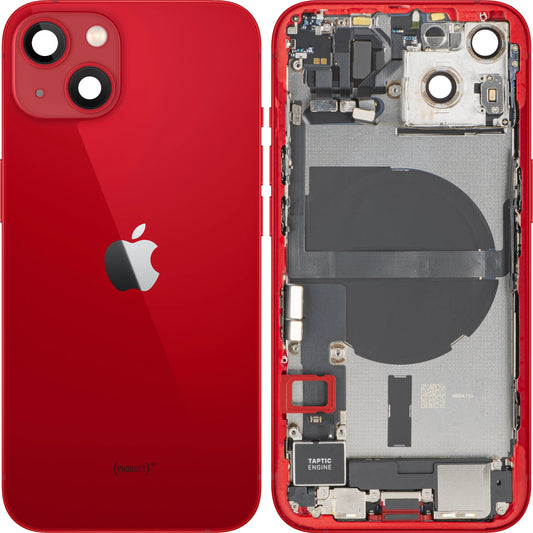 Tapa de Batería Apple iPhone 13, Con Carcasa Central, Piezas Completas, Rojo, Swap