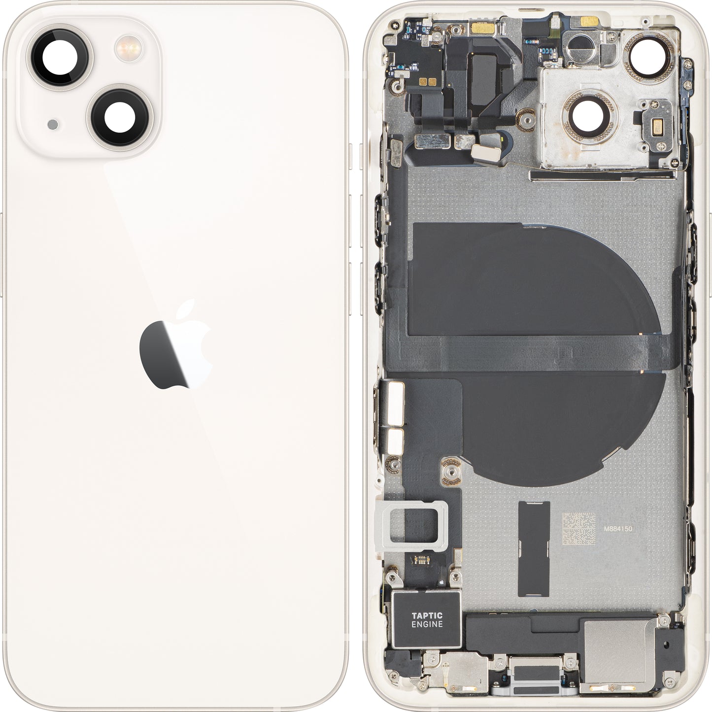 Tapa de Batería Apple iPhone 13, Con Carcasa Central, Completa, Blanca (Starlight), Swap