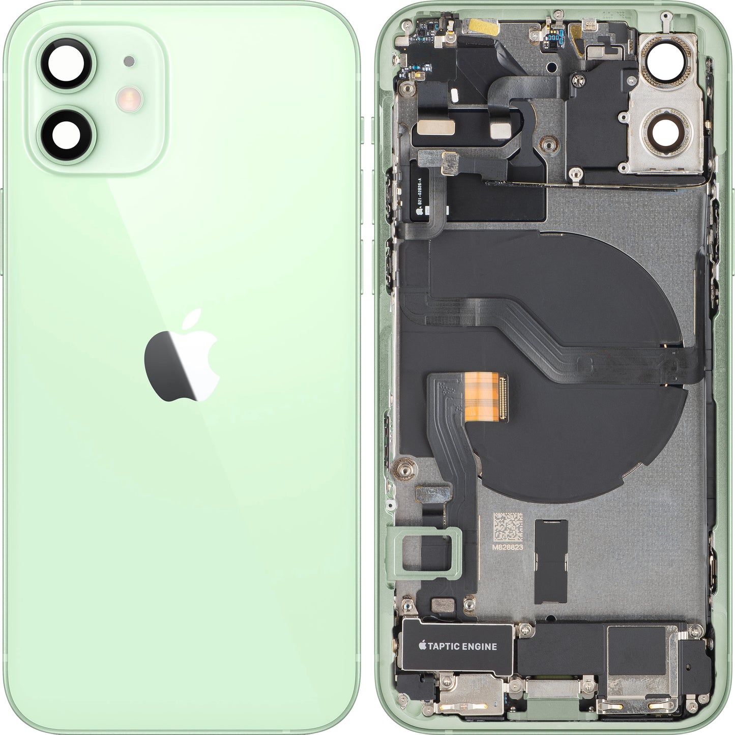 Tapa de Batería Apple iPhone 12, Con Carcasa Central, Piezas Completas, Verde, Swap