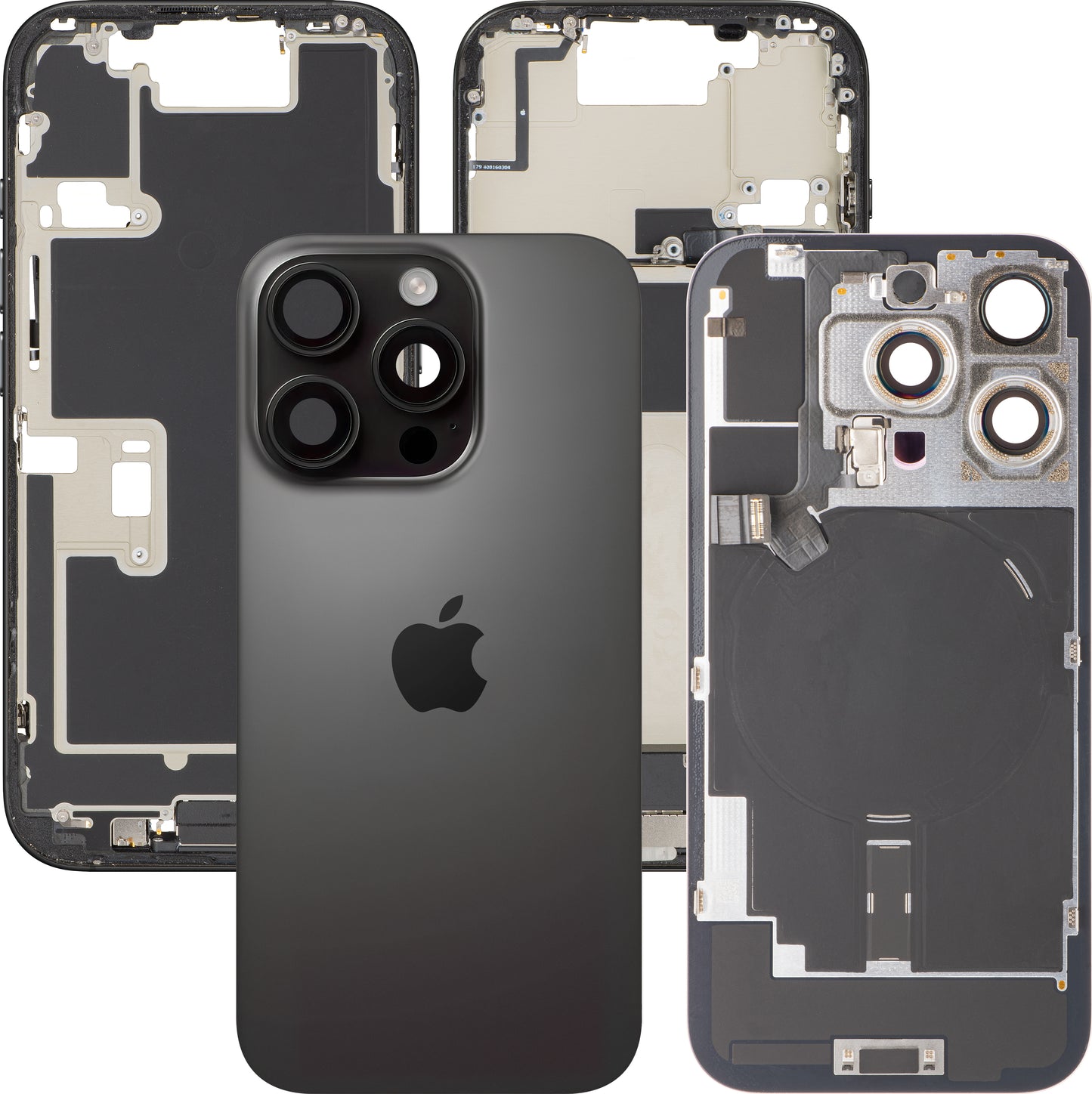 Tapa de Batería Apple iPhone 16 Pro, Con Carcasa Central, Piezas Completas, Negro (Black Titanium), Swap