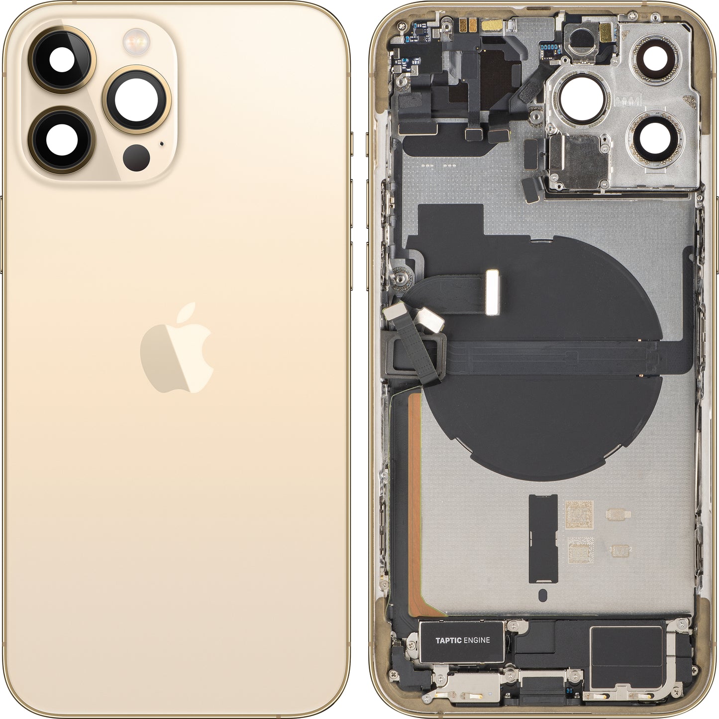 Tapa de Batería Apple iPhone 13 Pro Max, Con Carcasa Central, Completa, Dorada, Swap