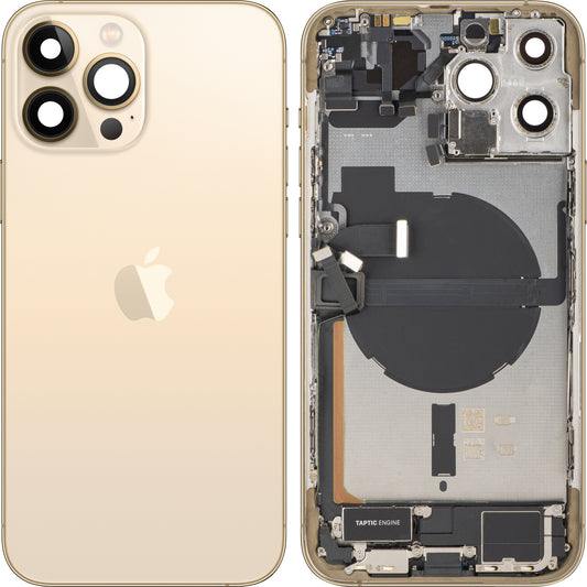 Tapa de Batería Apple iPhone 13 Pro Max, Con Carcasa Central, Completa, Dorada, Swap