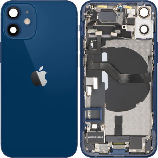 Tapa de Batería Apple iPhone 12 mini, Con Carcasa Central, Piezas Completas, Azul, Swap