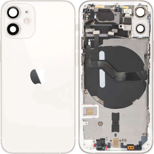 Tapa de Batería Apple iPhone 12 mini, Con Carcasa Central, Blanca, Swap