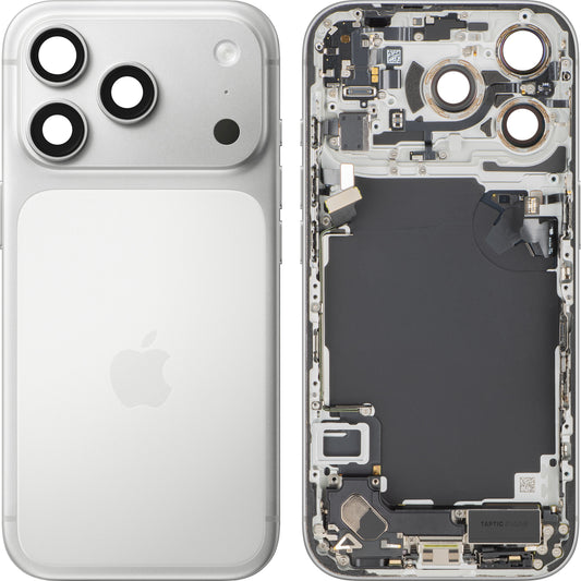 Tapa de Batería Apple iPhone 17 Pro, Con Carcasa Central, Piezas Completas, Plateado, Swap