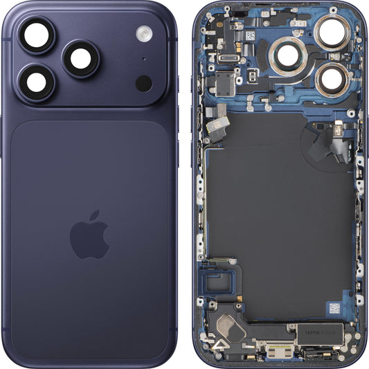 Tapa de Batería Apple iPhone 17 Pro, Con Carcasa Central, Piezas Completas, Azul Marino (Deep Blue), Intercambio
