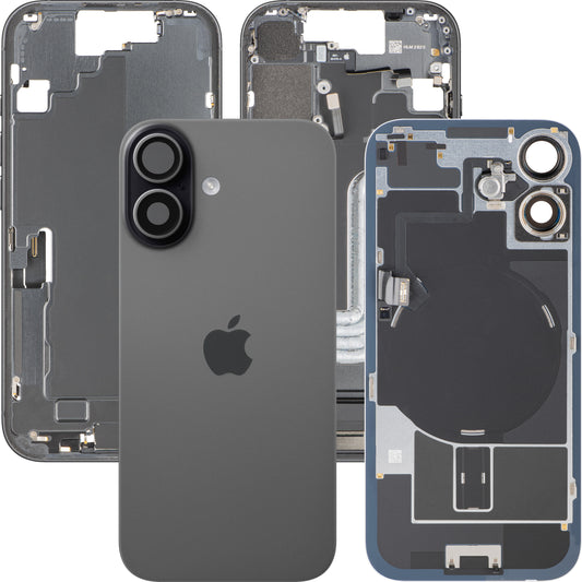 Tapa de Batería Apple iPhone 17, Con Carcasa Central, Piezas Completas, Negro, Swap