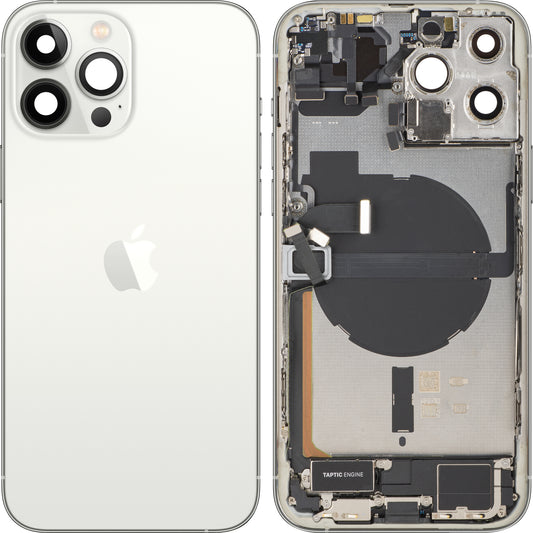 Tapa de Batería Apple iPhone 13 Pro Max, Con Carcasa Media, Piezas Completas, Plateado, Swap