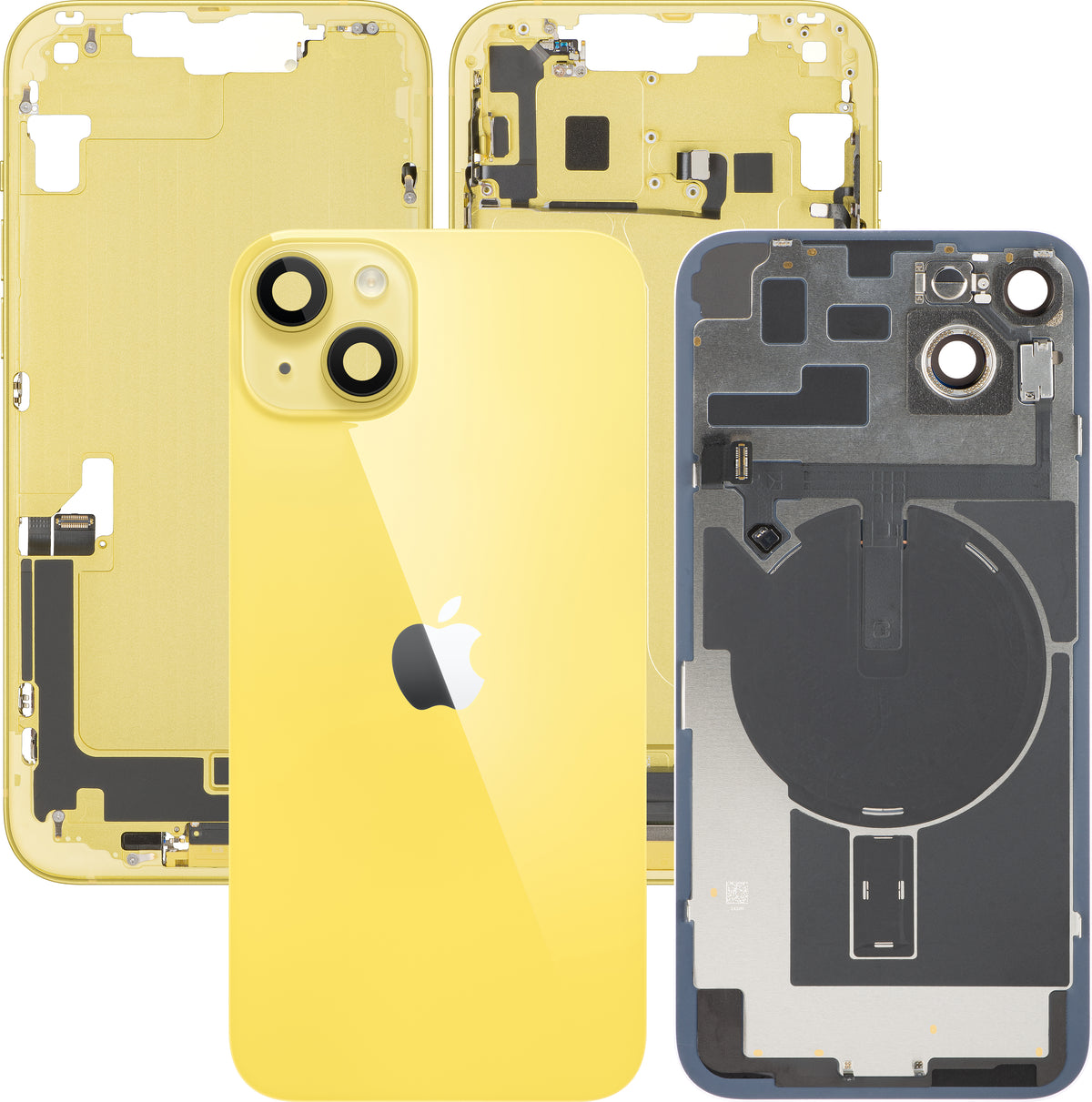 Tapa de Batería Apple iPhone 14 Plus, Con Carcasa Media, Piezas Completas, Amarillo, Swap Premium