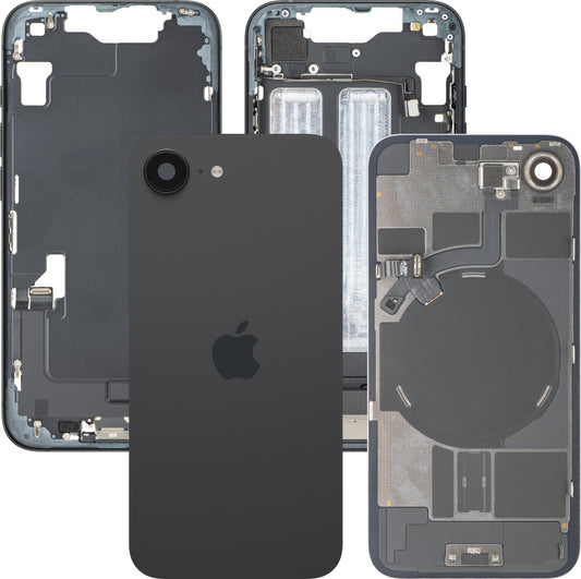 Tapa de Batería Apple iPhone 17e, Con Carcasa Media, Piezas Completas, Negro, Swap Premium