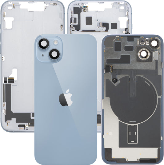 Tapa de Batería Apple iPhone 14 Plus, Con Carcasa Central, Piezas Completas, Azul, Swap