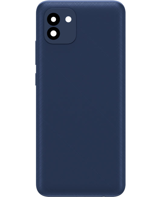 Tapa de batería compatible con Samsung Galaxy A03 A035, Versión F, Azul