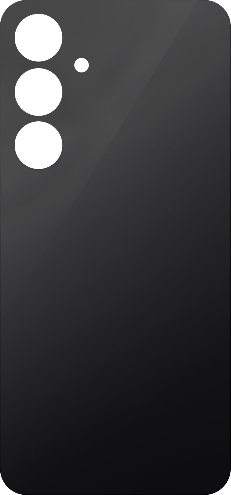 Tapa de batería compatible con Samsung Galaxy S24 FE S721, Negro