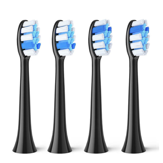 Cabezal de repuesto GCS2 para Cepillo Eléctrico Bitvae S2, Set de 4 piezas, Negro
