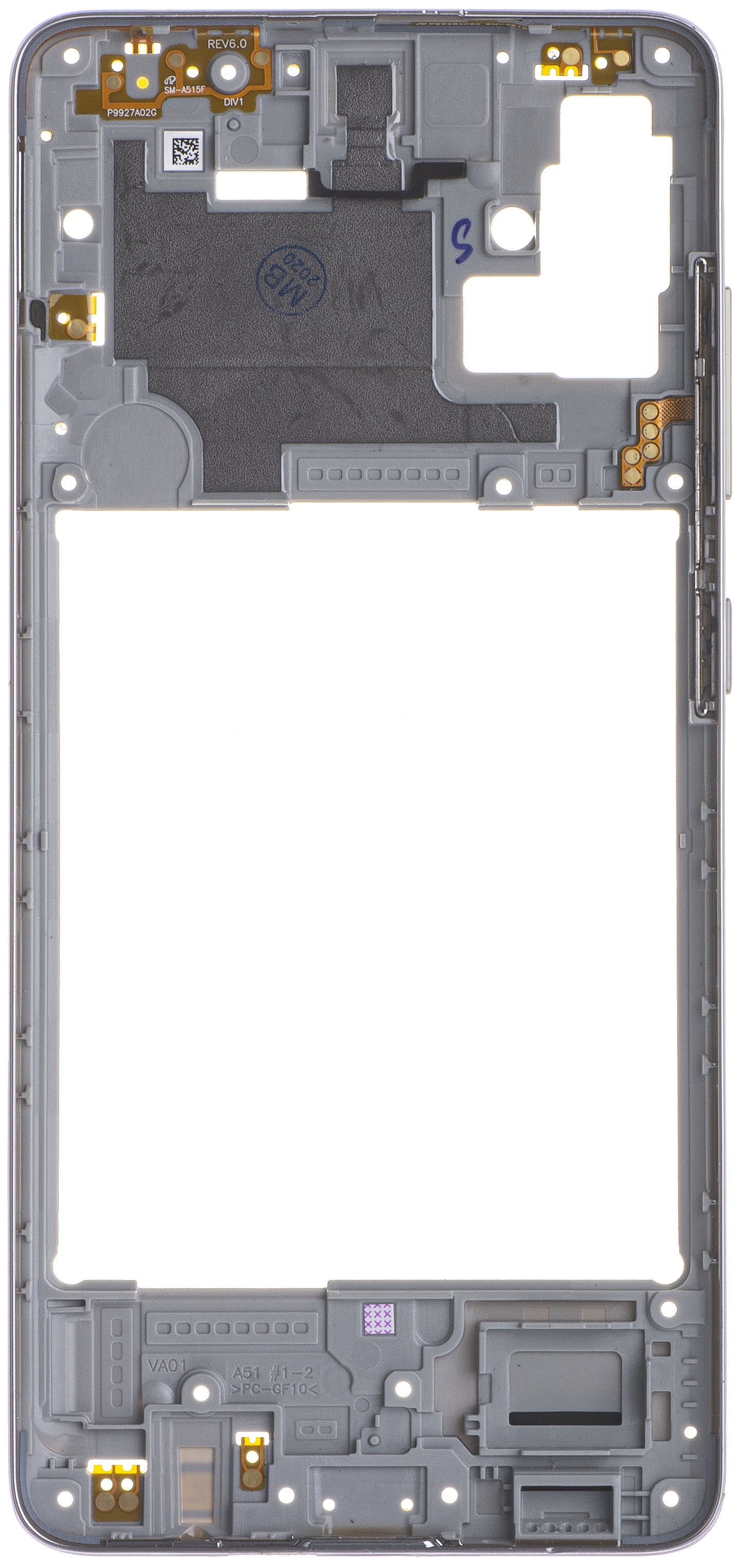 Samsung Galaxy A51 A515 Media funda Samsung Galaxy A51 A515, Plata