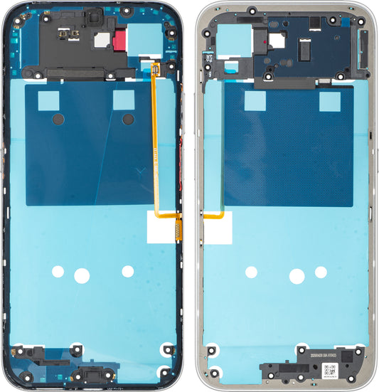 Carcasa Media Honor 600 Smart, Blanco (Meteor Silver), Paquete de Servicio 9707ADNS