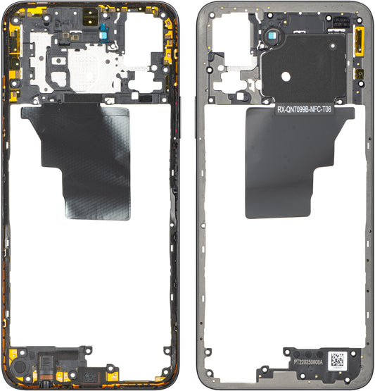 Carcasa Central Honor X7c 5G / 200 Smart, Negra (Midnight Black), Paquete de Servicio 9707ABNA