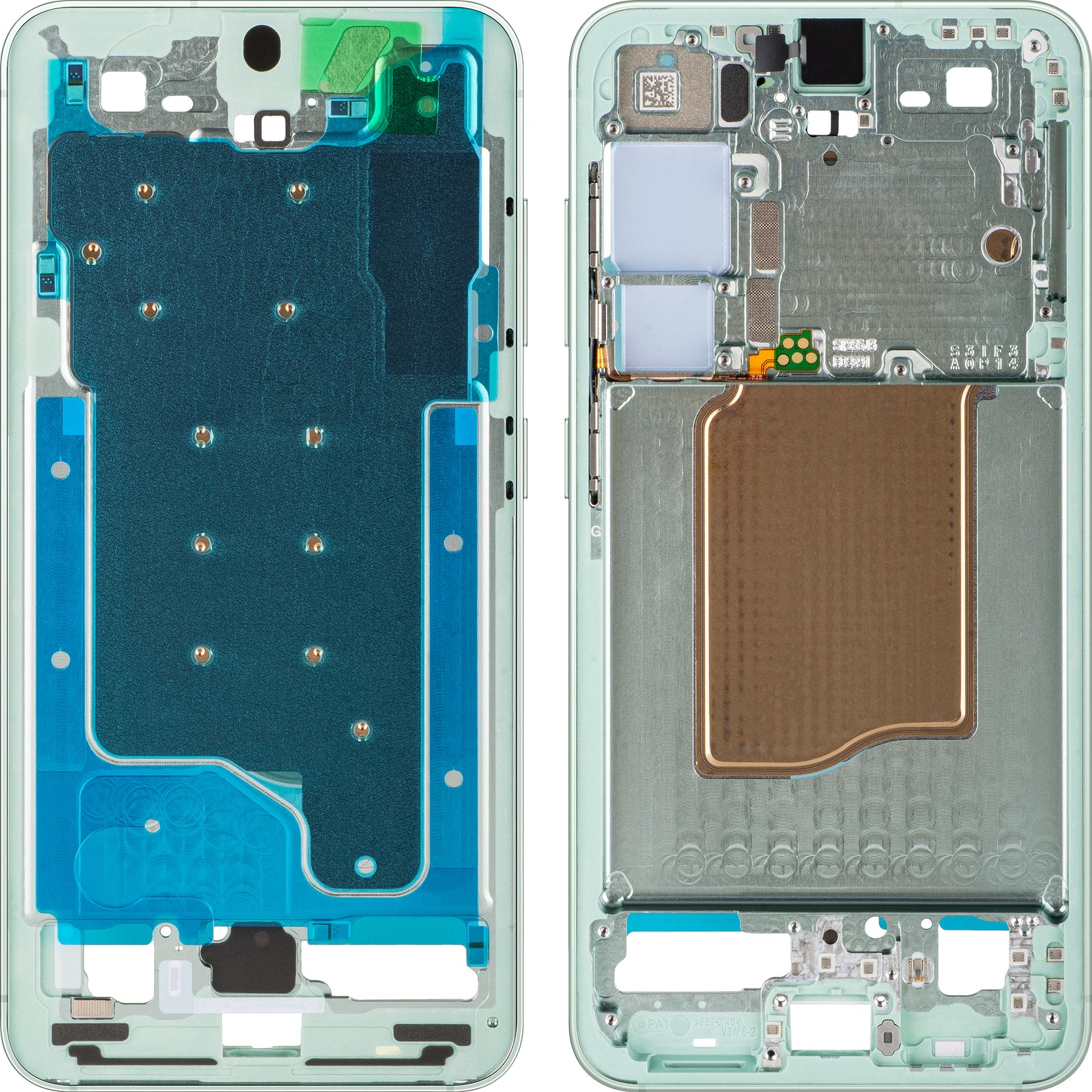 Carcasa Medio Samsung Galaxy S25 S931, Verde (Menta), Service Pack GH82-36328B
