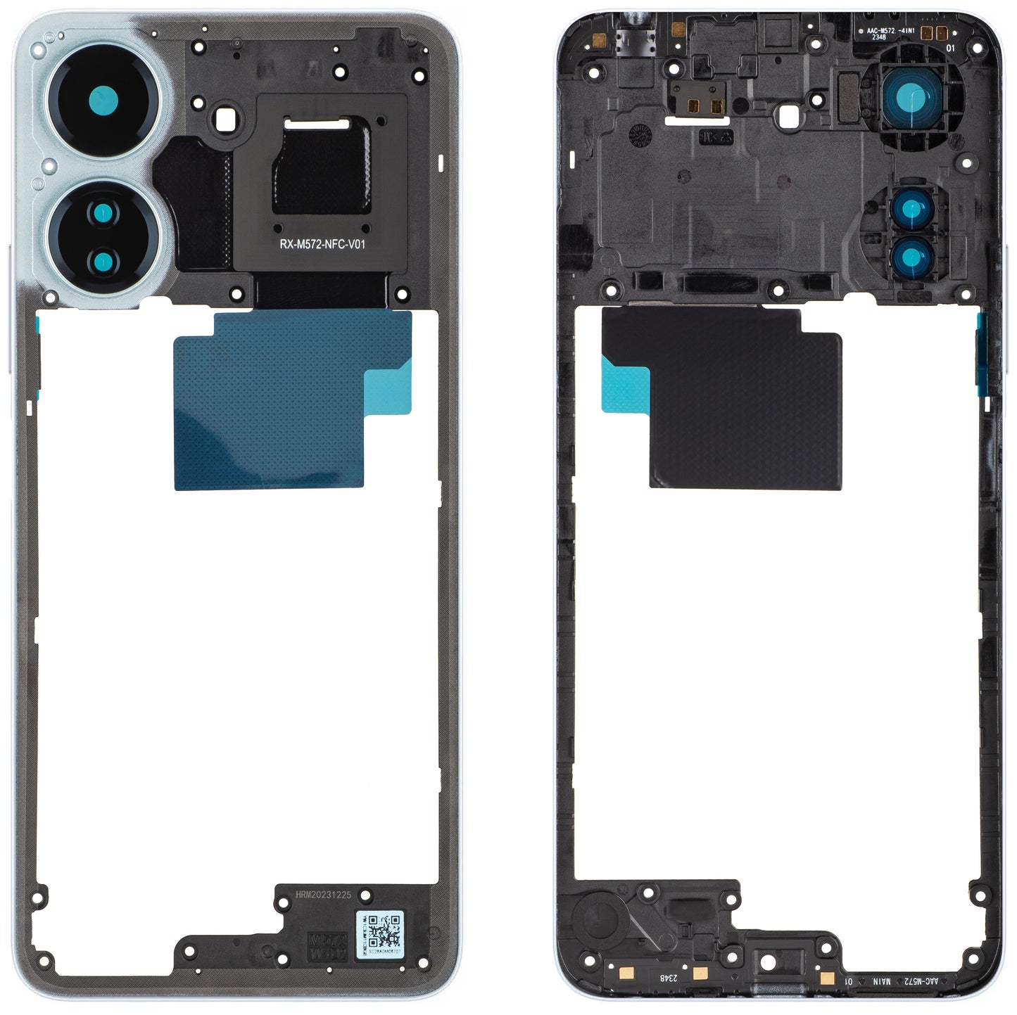 Carcasa Central Xiaomi Redmi 13C NFC, Azul, Service Pack 560001C3UN00