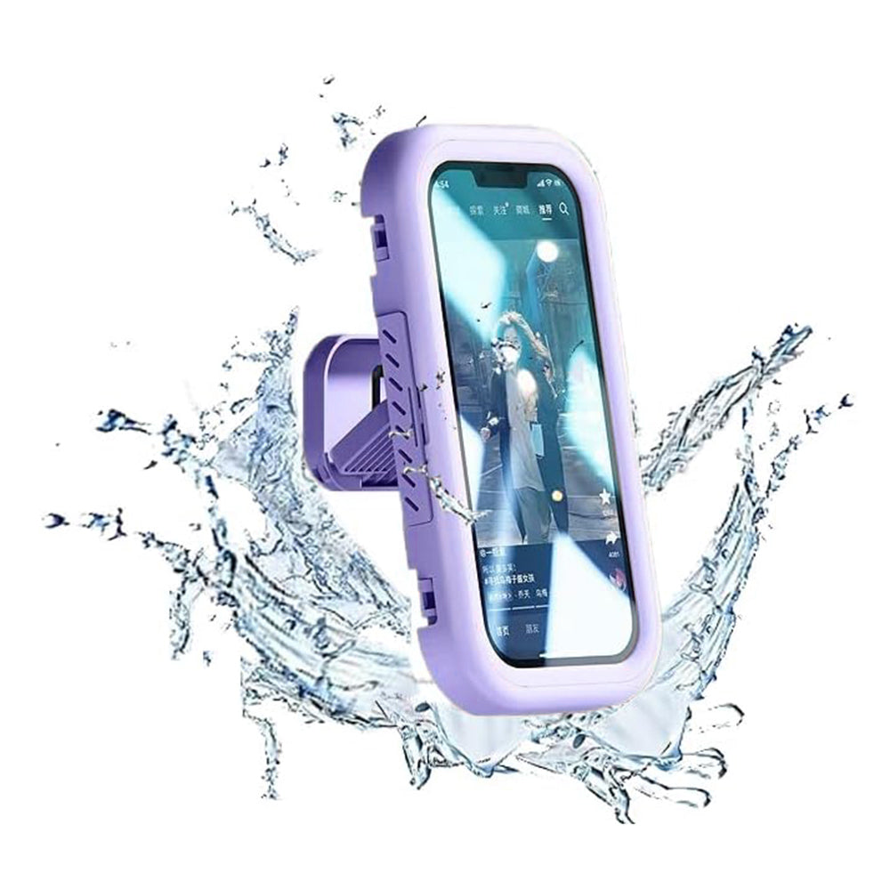 Techsuit LC-999 Wall Case with Touch Membrane for Phone, Waterproof, Purple
