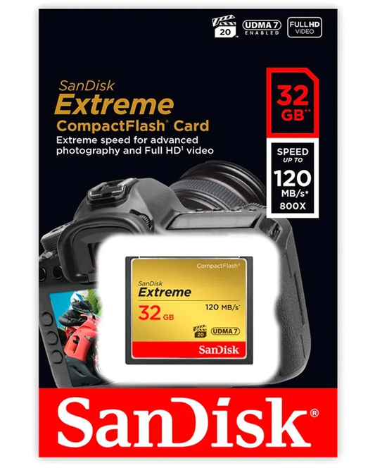 Tarjeta de Memoria CompactFlash SanDisk Extreme, 32Gb, UDMA 7 SDCFXSB-032G-G46