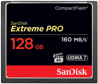 Tarjeta de Memoria CompactFlash SanDisk Extreme Pro, 128Gb, UDMA 7 SDCFXPS-128G-X46