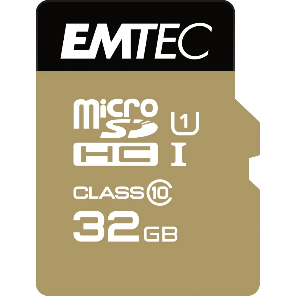 Tarjeta de Memoria microSDHC Emtec Elite Gold, 32Gb, Clase 10 / UHS-1 U1 ECMSDM32GHC10GP