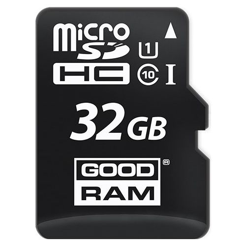 Tarjeta de Memoria microSDHC GoodRam, 32Gb, Clase 10 / UHS-1 U1, Con Adaptador