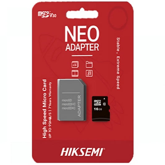 Tarjeta de Memoria microSDHC Hiksemi, 16Gb, Clase 10, Con Adaptador HS-TF-C1/16G/a