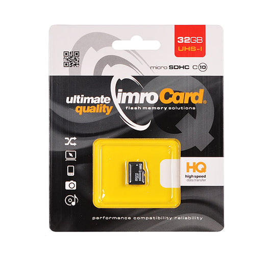 Tarjeta de Memoria microSDHC Imro, 32Gb, Clase 10 / UHS-1 U1