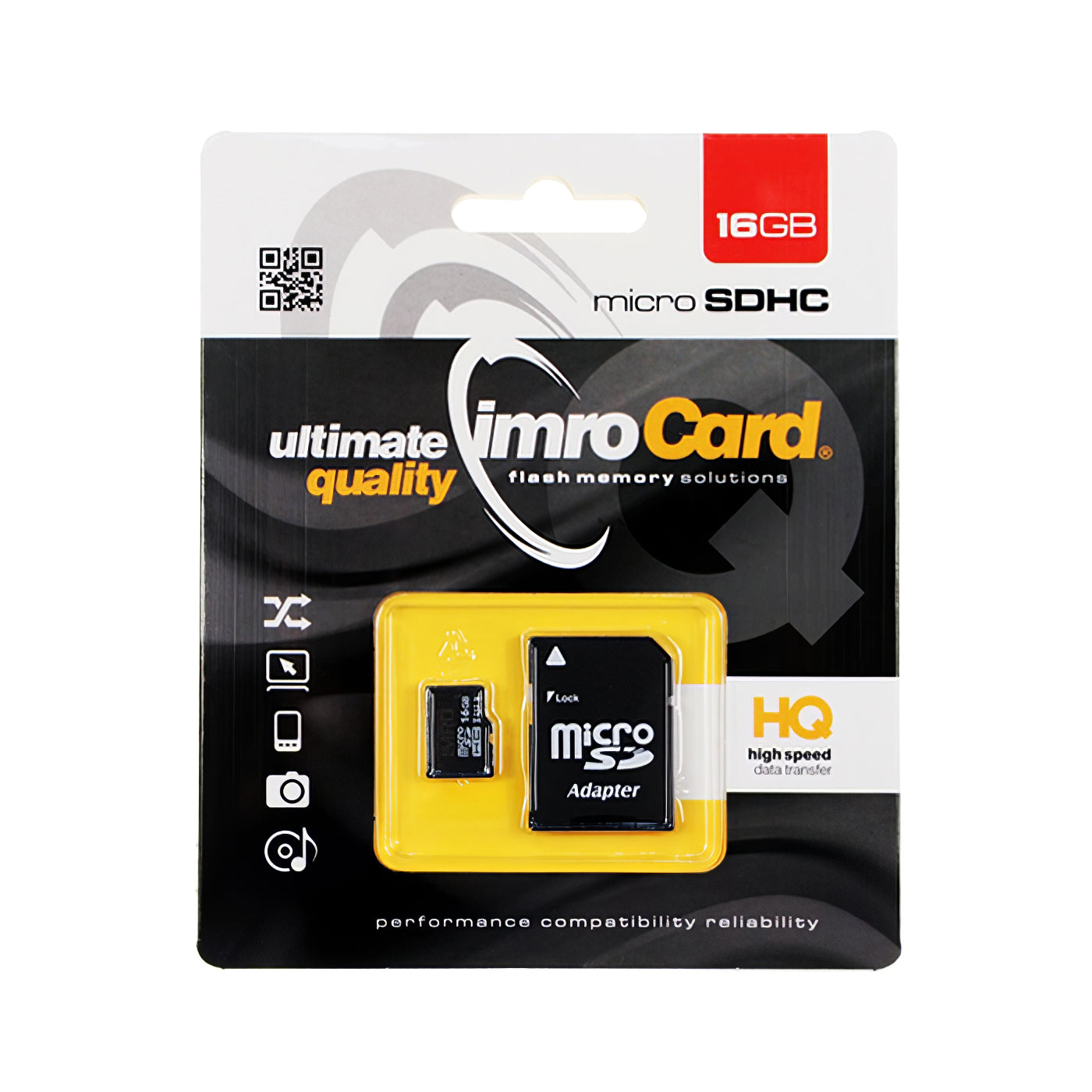 Tarjeta de memoria microSDHC Imro, 16Gb, Clase 10 / UHS-1 U1, Con adaptador 