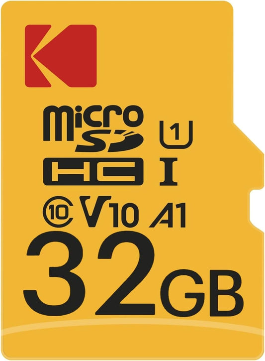 Tarjeta de Memoria microSDHC Kodak Premium Performance, 32Gb, Clase 10 / UHS-1 U1, Con Adaptador EKMSDM32GHC10K