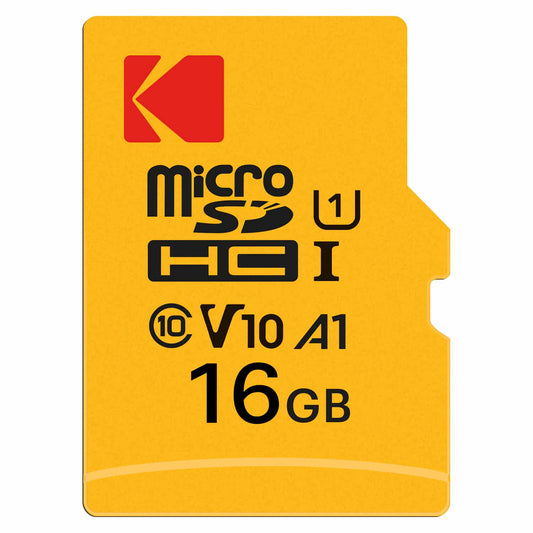 Tarjeta de Memoria microSDHC Kodak Premium Performance, 16Gb, Clase 10 / UHS-1 U1, Con Adaptador EKMSDM16GHC10K