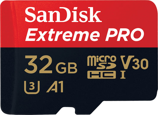 Tarjeta de memoria microSDHC SanDisk Extreme Pro, 32Gb, Clase 10 / UHS-1 U3, Con Adaptador SDSQXCG-032G-GN6MA