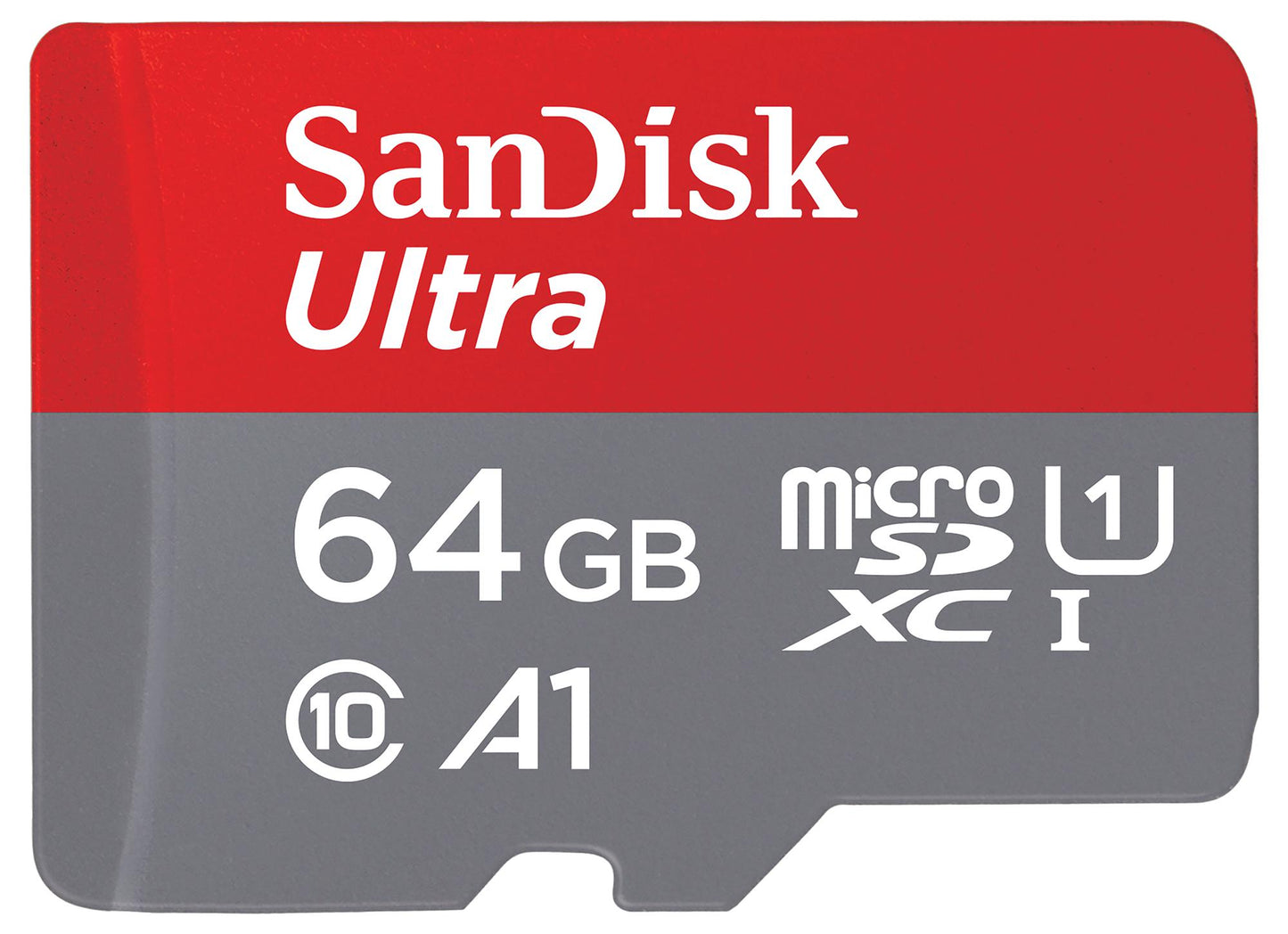 Tarjeta de Memoria microSDXC SanDisk Ultra Android A1, 64Gb, Clase 10 / UHS-1 U1, Con Adaptador SDSQUAB-064G-GN6MA