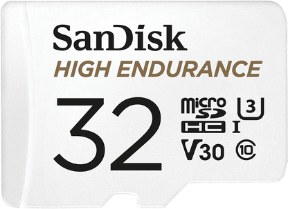 Tarjeta de Memoria microSDHC SanDisk High Endurance, 32Gb, Clase 10 / UHS-1 U3, Con Adaptador SDSQQNR-032G-GN6IA