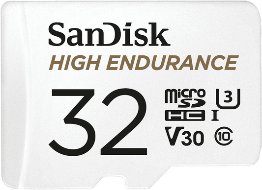 Tarjeta de Memoria microSDHC SanDisk High Endurance, 32Gb, Clase 10 / UHS-1 U3, Con Adaptador SDSQQNR-032G-GN6IA