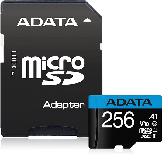 Tarjeta de Memoria microSDXC Adata Premier, 256Gb, Clase 10 / UHS-1 U1, Con Adaptador AUSDX256GUICL10A1-RA1