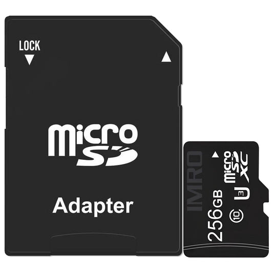 Tarjeta de Memoria microSDXC Imro, 256Gb, Clase 10 / UHS-1 U3, Con Adaptador