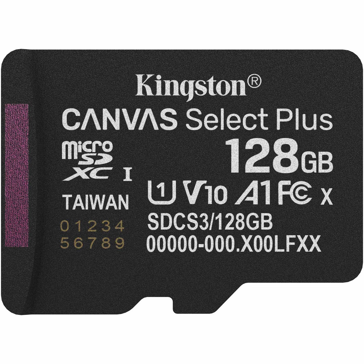 Tarjeta de Memoria microSDXC Kingston Canvas Select Plus Android A1, 128Gb, Clase 10 / UHS-1 U1 SDCS3/128GBSP