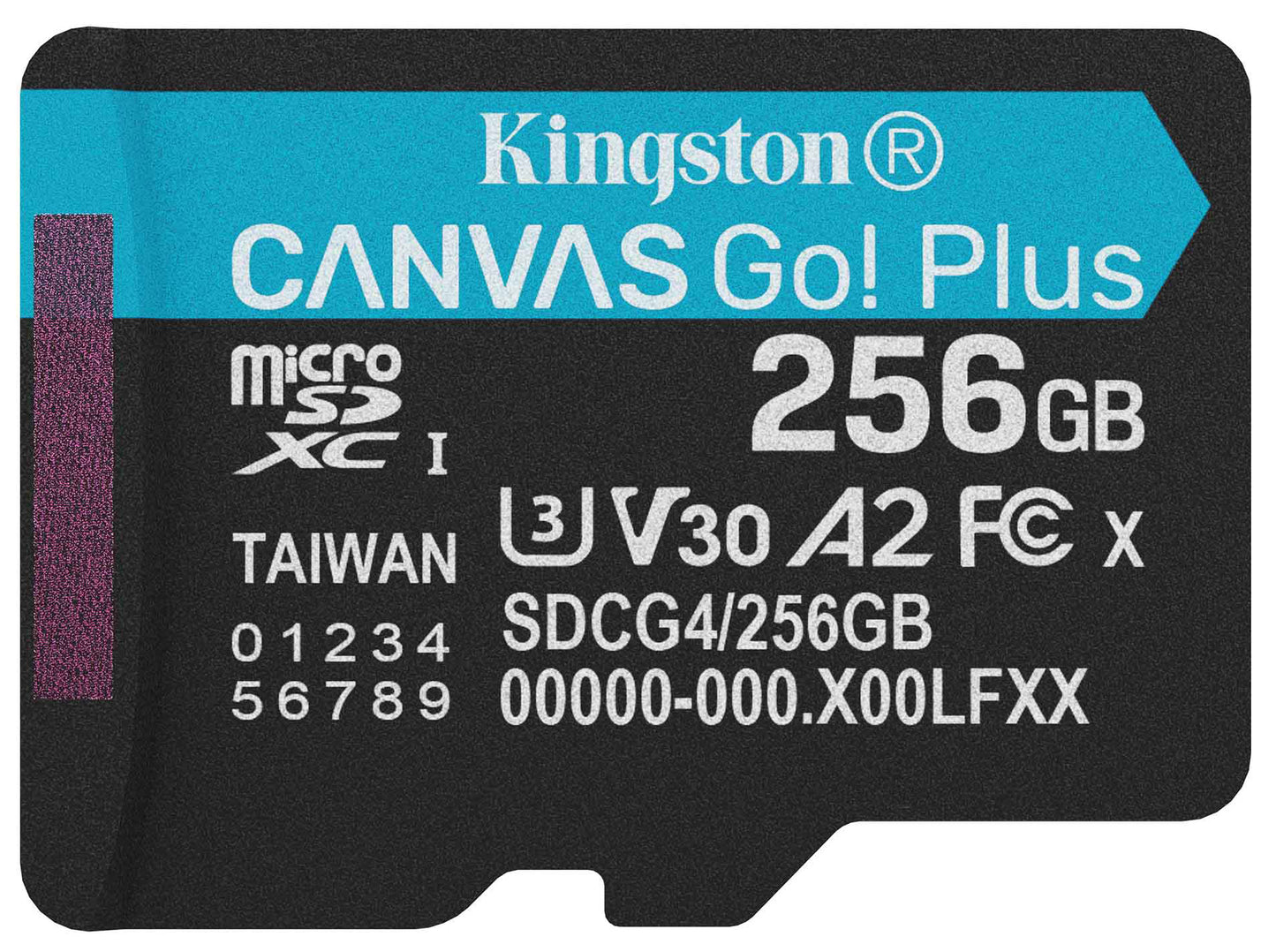 Tarjeta de Memoria microSDXC Kingston Canvas Go Plus Android A2, 256Gb, Clase 10 / UHS-1 U3 SDCG4/256GBSP