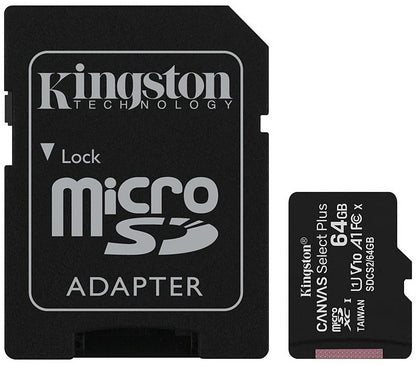 Kingston Canvas Select Plus Android A1, 64Gb, Clase 10 / UHS-1 U1, tarjeta de memoria microSDXC Kingston Canvas Select Plus Android A1, 64Gb, Clase 10 / UHS-1 U1, con adaptador SDCS2/64GB